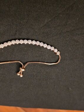 Rose Gold Cubic Zirconia Tennis Bracelet - Women Jewelry
